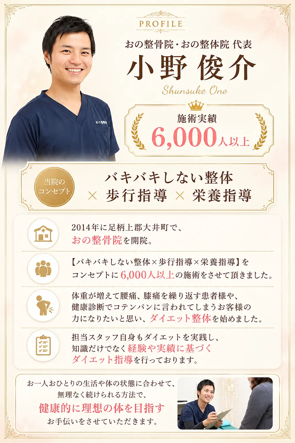 おの整骨院・おの整体院代表 小野俊介 プロフィール